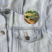 Blühender Garten mit Pfad, Vincent van Gogh Button (Beispiel)