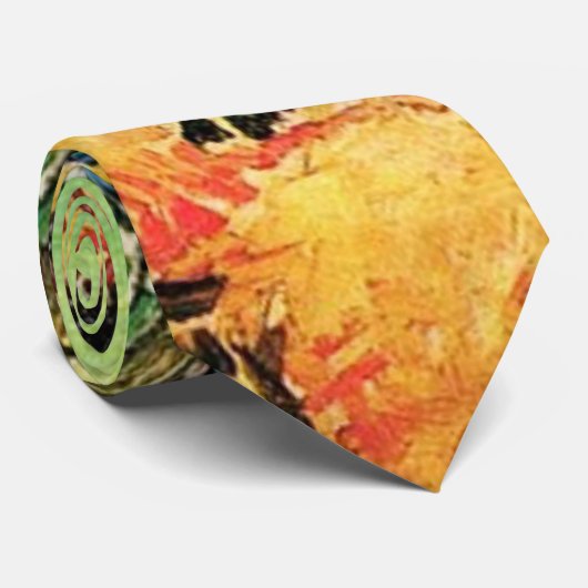 Blühender Garten mit Pfad, Vincent van Gogh Krawatte (Gerollt)