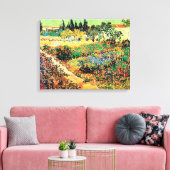Blühender Garten mit Pfad, Vincent van Gogh Leinwanddruck (Insitu (Wohnzimmer))
