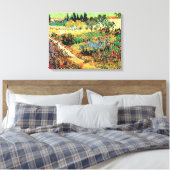 Blühender Garten mit Pfad, Vincent van Gogh Leinwanddruck (Insitu (Schlafzimmer))