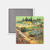 Blühender Garten mit Pfad, Vincent van Gogh Magnet (Vorderseite/Rückseite)