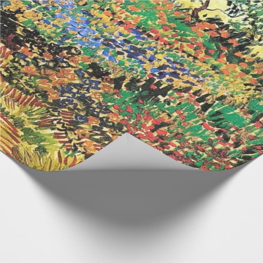 Blühender Garten mit Pfad von Vincent van Gogh. Geschenkpapier (Ecke)