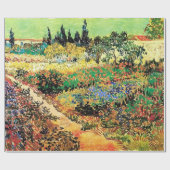 Blühender Garten mit Pfad von Vincent van Gogh. Geschenkpapier (Flach)