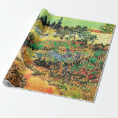 Blühender Garten mit Pfad von Vincent van Gogh. Geschenkpapier (Ungerollt)