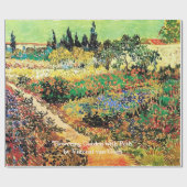 Blühender Garten mit Pfad von Vincent van Gogh. Geschenkpapier (Flach)