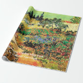 Blühender Garten mit Pfad von Vincent van Gogh. Geschenkpapier (Ungerollt)