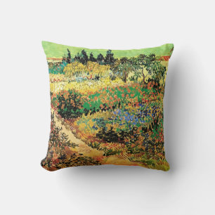 Blühender Garten mit Weg von Vincent van Gogh Kissen