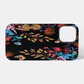 Blühender Garten Schmetterlinge Liberty Stil iPhone Hülle (Rückseite (Horizontal))