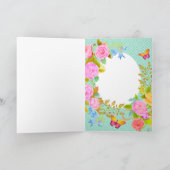 Blühender Garten Vielen Dank Feiertagskarte (Innenseite)