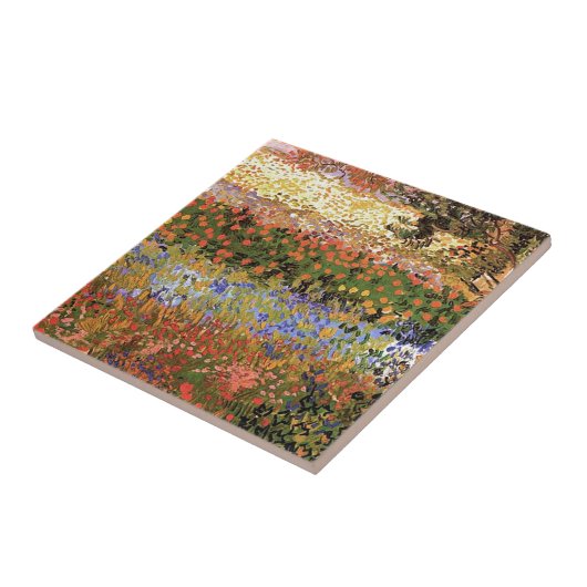 Blühender Garten, Vincent van Gogh. Fliese (Seite)