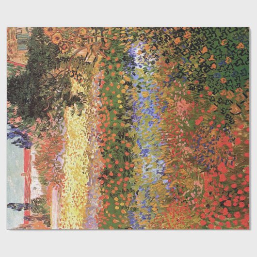 Blühender Garten, Vincent van Gogh. Geschenkpapier (Flach)