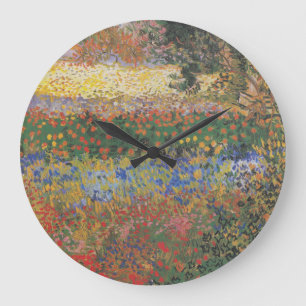Blühender Garten - Vincent van Gogh Große Wanduhr