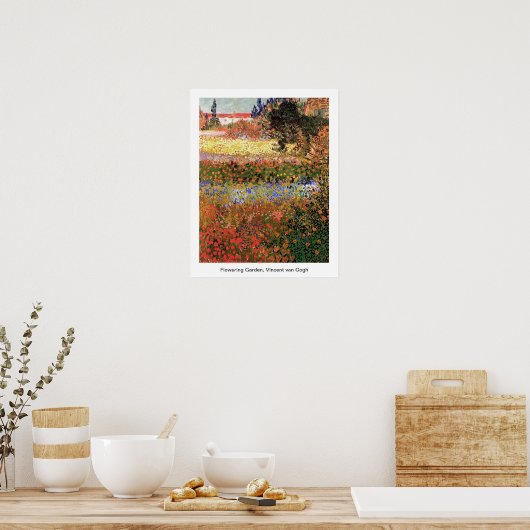 Blühender Garten, Vincent van Gogh. Poster (Küche)