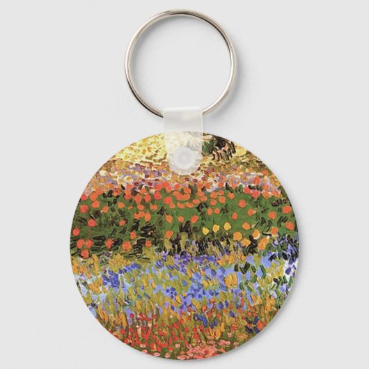 Blühender Garten, Vincent van Gogh. Schlüsselanhänger (Vorderseite)