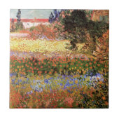 Blühender Garten von Vincent van Gogh Fliese (Vorderseite)