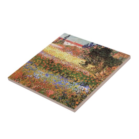 Blühender Garten von Vincent van Gogh Fliese (Seite)