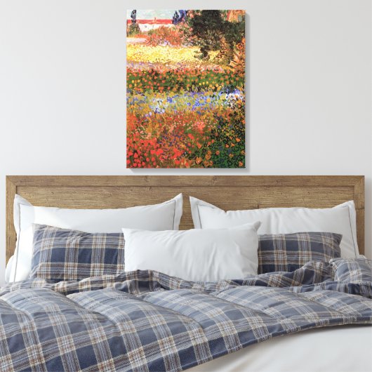 Blühender Garten von Vincent van Gogh Leinwanddruck (Insitu (Schlafzimmer))