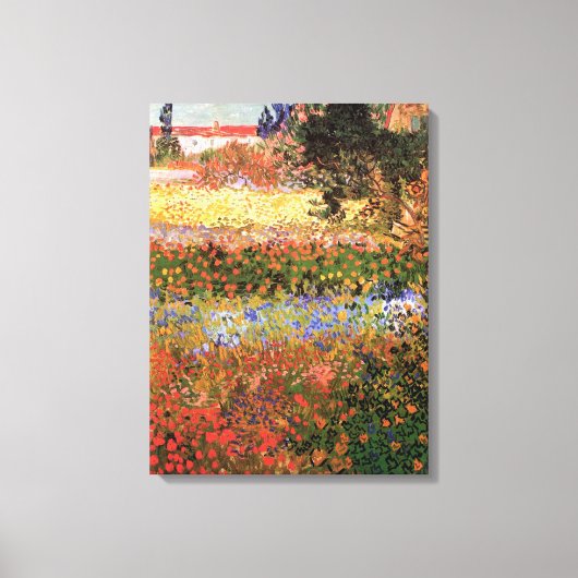 Blühender Garten von Vincent van Gogh Leinwanddruck (Vorderseite)