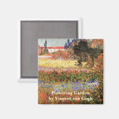 Blühender Garten von Vincent van Gogh Magnet (Vorderseite/Rückseite)