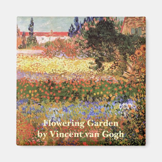 Blühender Garten von Vincent van Gogh Magnet (Vorne)