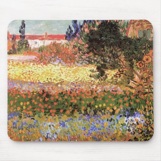 Blühender Garten von Vincent van Gogh Mousepad (Vorne)