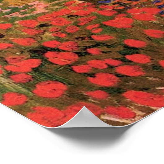 Blühender Garten von Vincent van Gogh Poster (Ecke)