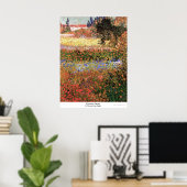 Blühender Garten von Vincent van Gogh Poster (Heimbüro)