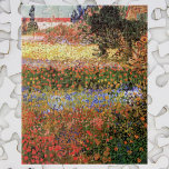 Blühender Garten von Vincent van Gogh Puzzle<br><div class="desc">Flowering Garden by Vincent van Gogh is a vintage fine art art post beeinonism landscape nature painting. A view of the gardens with blooming flowers in the spring season. Farm House is in der Distanz. About the artist: Vincent Willem van Gogh (1853-1890) was on of the most famous Post Beeinonist...</div>