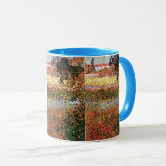 Blühender Garten von Vincent van Gogh Tasse (VorderseiteRechts)