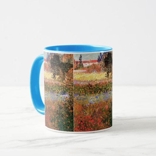 Blühender Garten von Vincent van Gogh Tasse (Vorderseite Links)