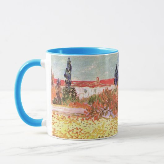 Blühender Garten von Vincent van Gogh Tasse (Links)