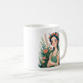 Blühender Gärtner - Gärtnerin mit Blumen Kaffeetasse (VorderseiteRechts)