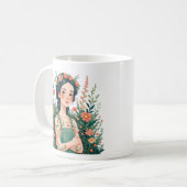 Blühender Gärtner - Gärtnerin mit Blumen Kaffeetasse (Vorderseite Links)