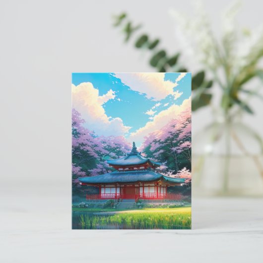 Blühender Geist Japans Postkarte (Stehend Vorderseite)