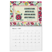 Blühender Glaube Abstrakter Blumenkalender Kalender (Feb 2027)