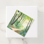 Blühender grüner Wald | Natur Aquarell Geschenkanhänger (Beispiel)