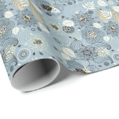 Blühender Herbst: Elegantes saisonales Design Geschenkpapier (Rolleneckpunkt)