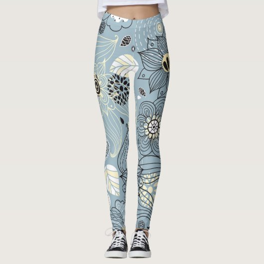 Blühender Herbst: Elegantes saisonales Design Leggings (Vorderseite)