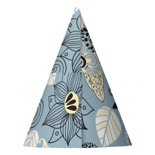 Blühender Herbst: Elegantes saisonales Design Partyhütchen (Rückseite)