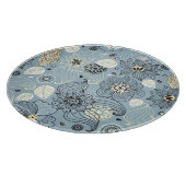 Blühender Herbst: Elegantes saisonales Design Schneidebrett (Ecke)