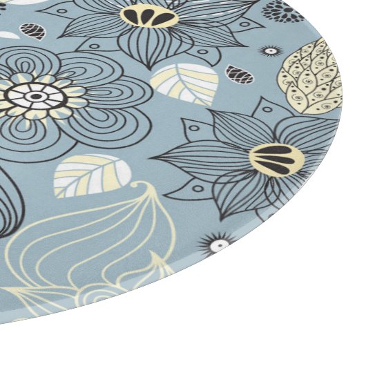 Blühender Herbst: Elegantes saisonales Design Schneidebrett (Ecke)