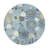 Blühender Herbst: Elegantes saisonales Design Schneidebrett (Vorderseite)