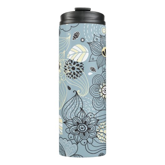 Blühender Herbst: Elegantes saisonales Design Thermosbecher (Vorderseite)