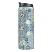 Blühender Herbst: Elegantes saisonales Design Thermosbecher (Nach rechts gedreht)