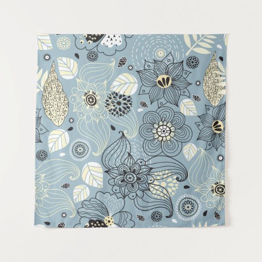 Blühender Herbst: Elegantes saisonales Design Wandteppich (Vorderseite)