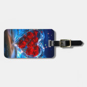 Blühender Herzkreislauf Gepäckanhänger (Vorderseite horizontal)