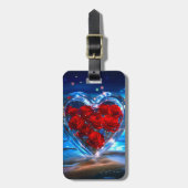 Blühender Herzkreislauf Gepäckanhänger (Vorderseite vertikal)