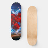 Blühender Herzkreislauf Skateboard (Vorderseite)