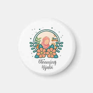 Blühender Hijabi-Magnet Magnet