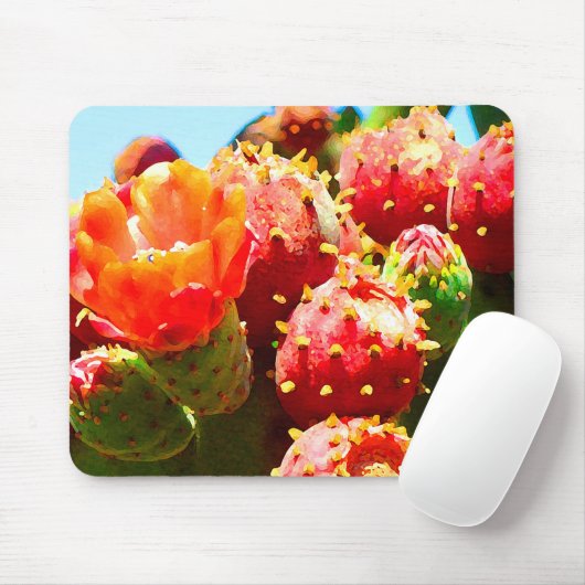 Blühender Kaktus durch Amy Vangsgard Mousepad (Mit Mouse)